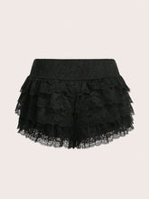 ICON Contrast Lace Ruffle Trim Shorts
